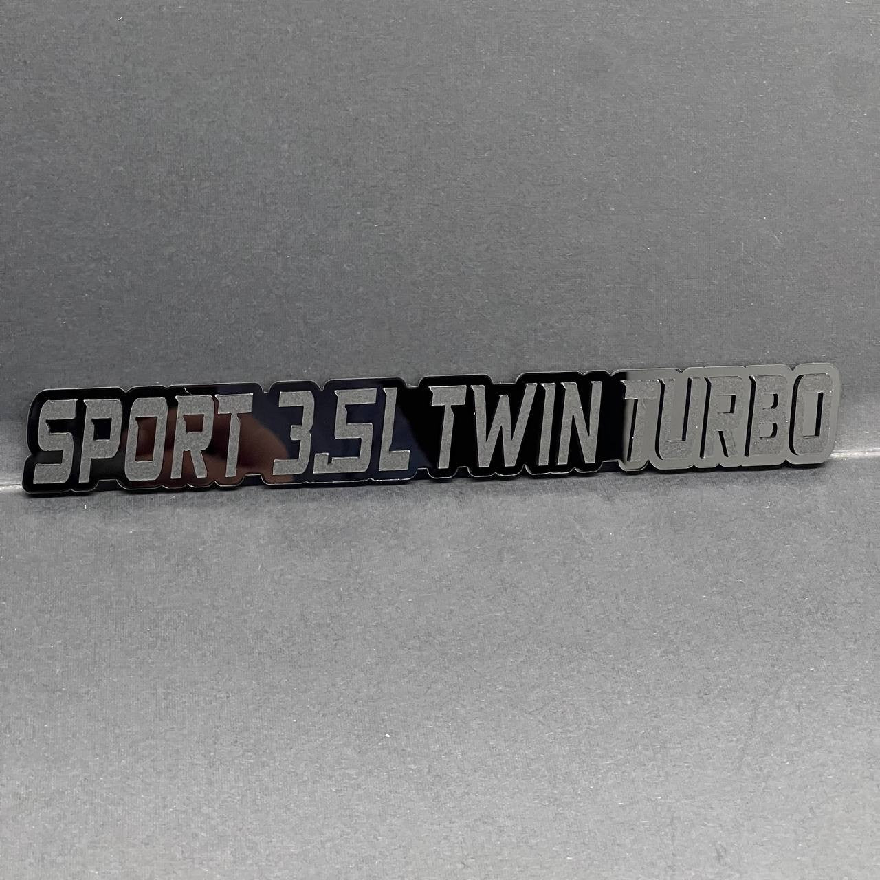 1PC SPORT 3.5L TWIN TURBO Emblem – 3D Multicolor Acrylic Car Badge Decal