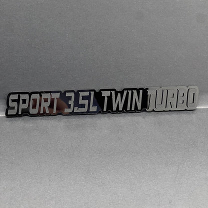 1PC SPORT 3.5L TWIN TURBO Emblem – 3D Multicolor Acrylic Car Badge Decal