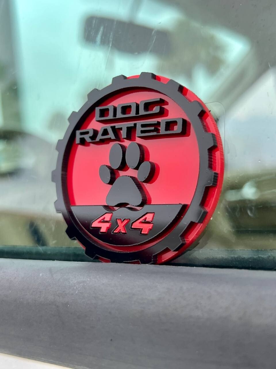 2PCS Jeep Wrangler 392 Fender RED DOG RATED 4x4 Trail Rated Emblem