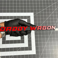 1PC DADDY WAGON Emblem – Durable 3D Multicolor Acrylic Truck & SUV Badge