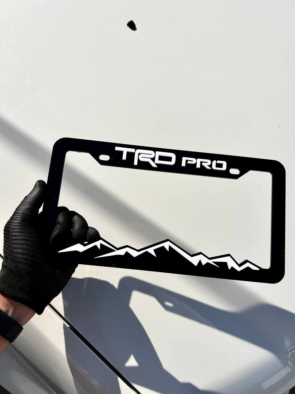 TRD PRO LICENSE PLATE FRAME TOYOTA ACCESSORY FRONT REAR TAG HOLDER PLATE COVER