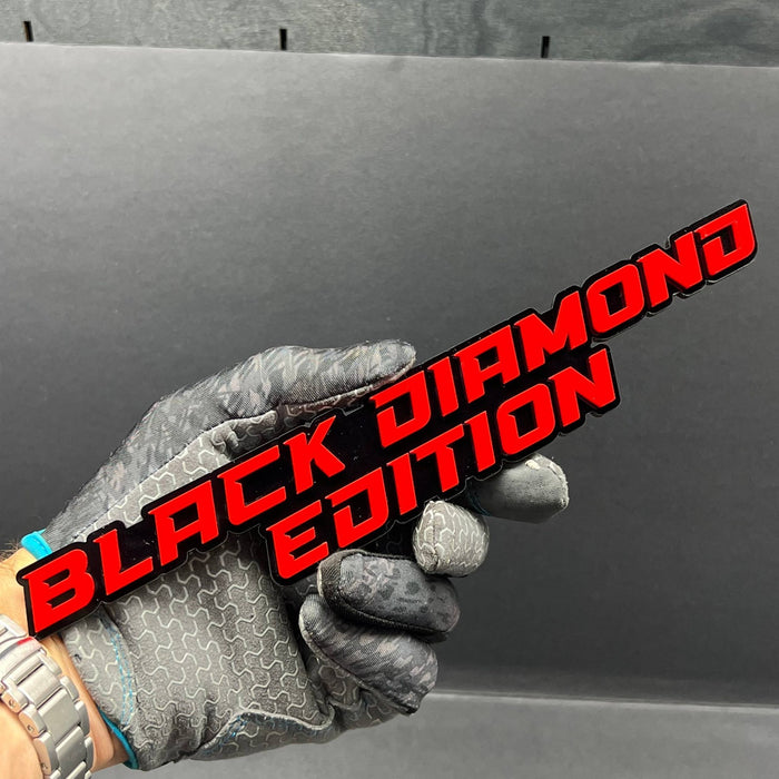 1PC BLACK DIAMOND Emblem – Custom 3D Multicolor Acrylic Fender & Trunk Badge