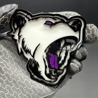 2PCS Angry Bear Emblems – Aggressive 3D Acrylic Car & Truck Fender Badges