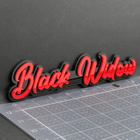 1PC Black Widow Emblem – 3D Multicolor Acrylic Car, SUV, or Truck Badge Decal
