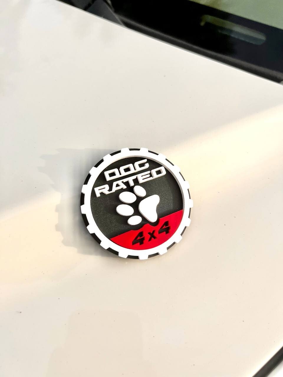 2PCS Jeep Wrangler 392 Fender DOG RATED 4x4 Trail Rated Emblem