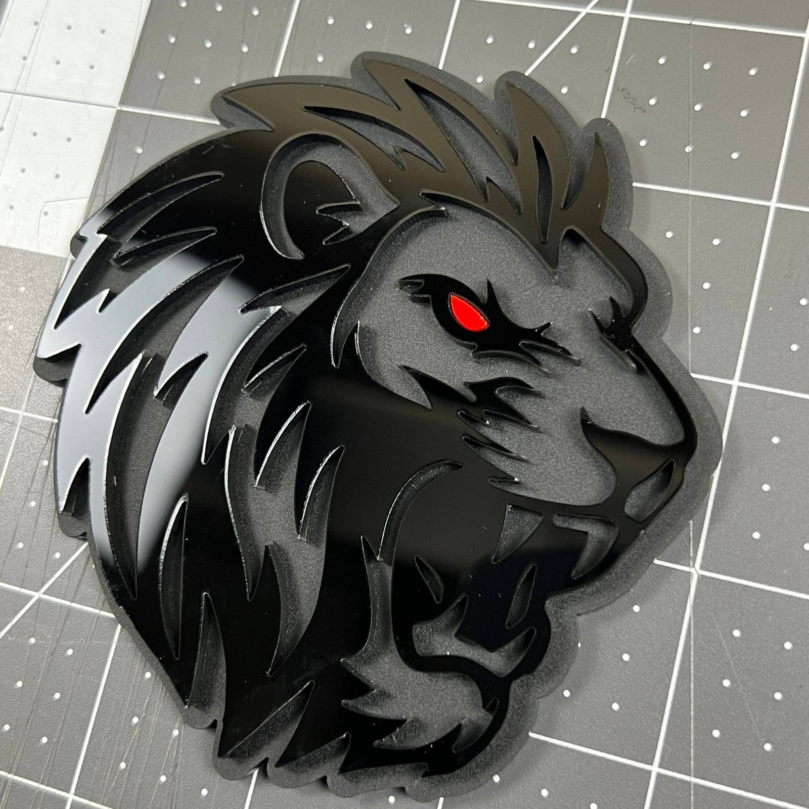 1pcs LION Multicolor 3D Acrylic Emblem – Custom Car, Truck & SUV Exterior Badge