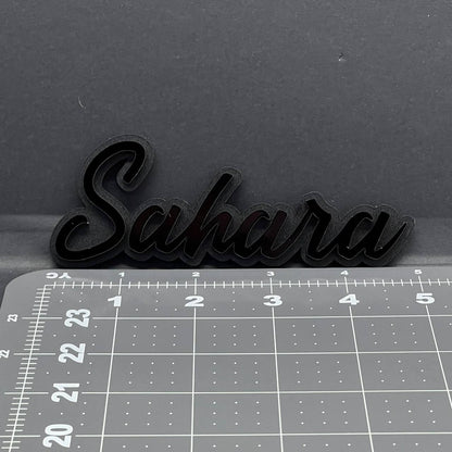 1PC SAHARA Emblem – 3D Acrylic Multicolor Fender or Tailgate Car Badge Decal