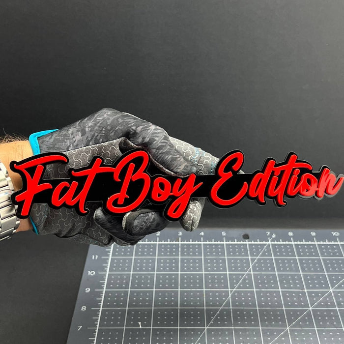 1PC FAT BOY Edition Emblem – 3D Multicolor Acrylic Car Badge Decal