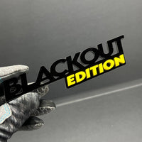 1PC BLACKOUT Edition Emblem – 3D Multicolor Acrylic Car Badge Decal