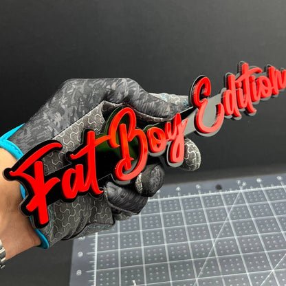 1PC FAT BOY Edition Emblem – 3D Multicolor Acrylic Car Badge Decal