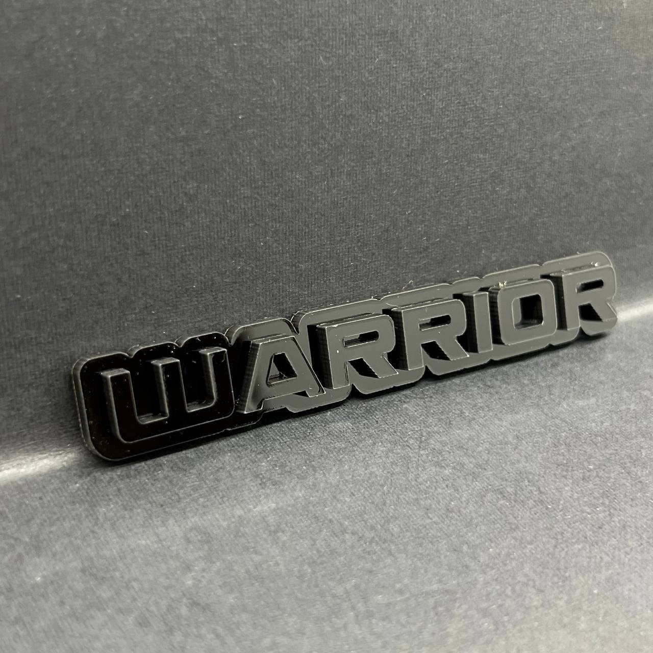 1PC Warrior Logo Emblem Custom Acrylic 3D Car Badge Decal for SUV Truck, Fender