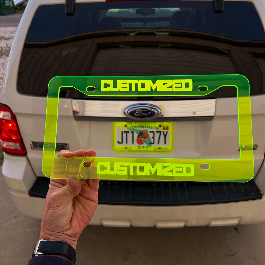 CUSTOM PERSONALIZED License Plate Frame COLOR CHOICE