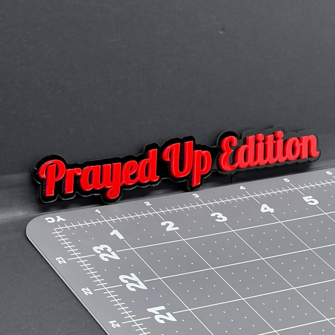 1x Prayed Up Edition Emblem 3D Multicolor Acrylic Car Badge Fender & Trunk Decal