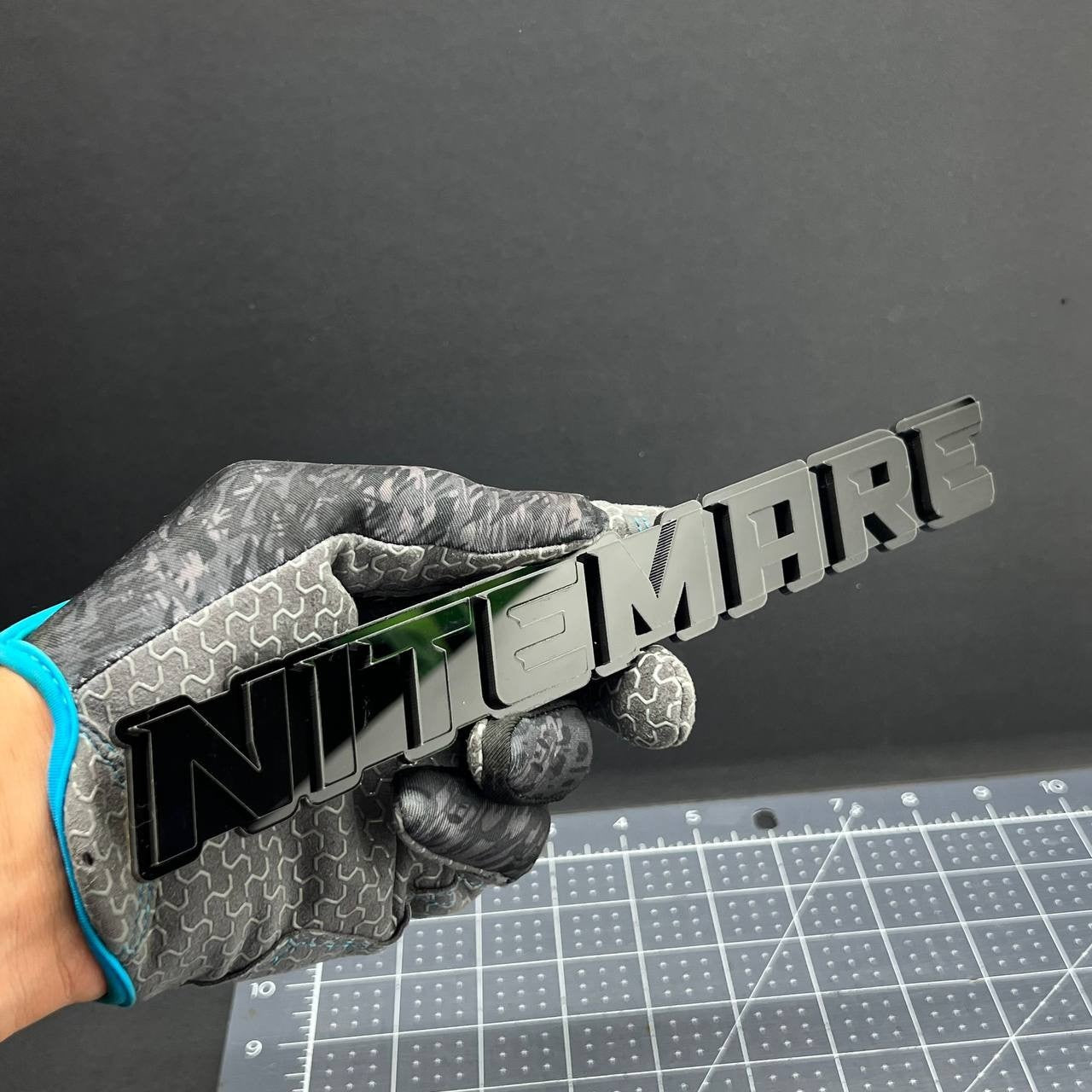 1PC NITEMARE Black 3D Emblem Custom Badge Sticker for Car SUV TRUCK