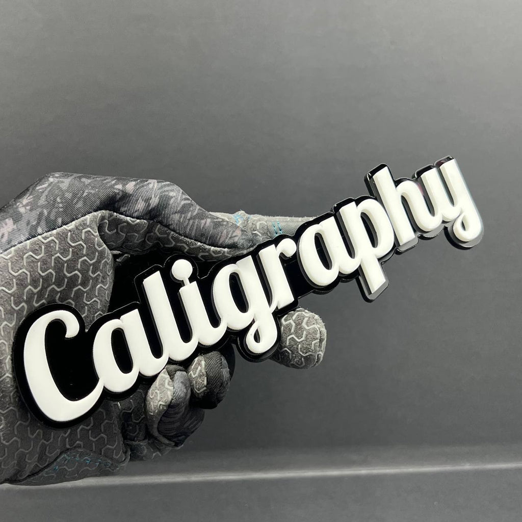 1PC CALIGRAPHY 3D Emblem – Multicolor Acrylic Tailgate & Fender Car Badge