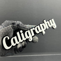 1PC CALIGRAPHY 3D Emblem – Multicolor Acrylic Tailgate & Fender Car Badge