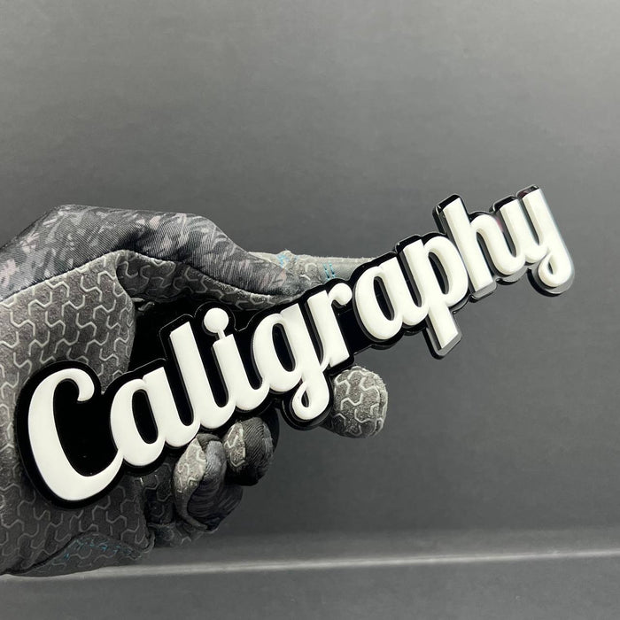 1PC CALIGRAPHY 3D Emblem – Multicolor Acrylic Tailgate & Fender Car Badge