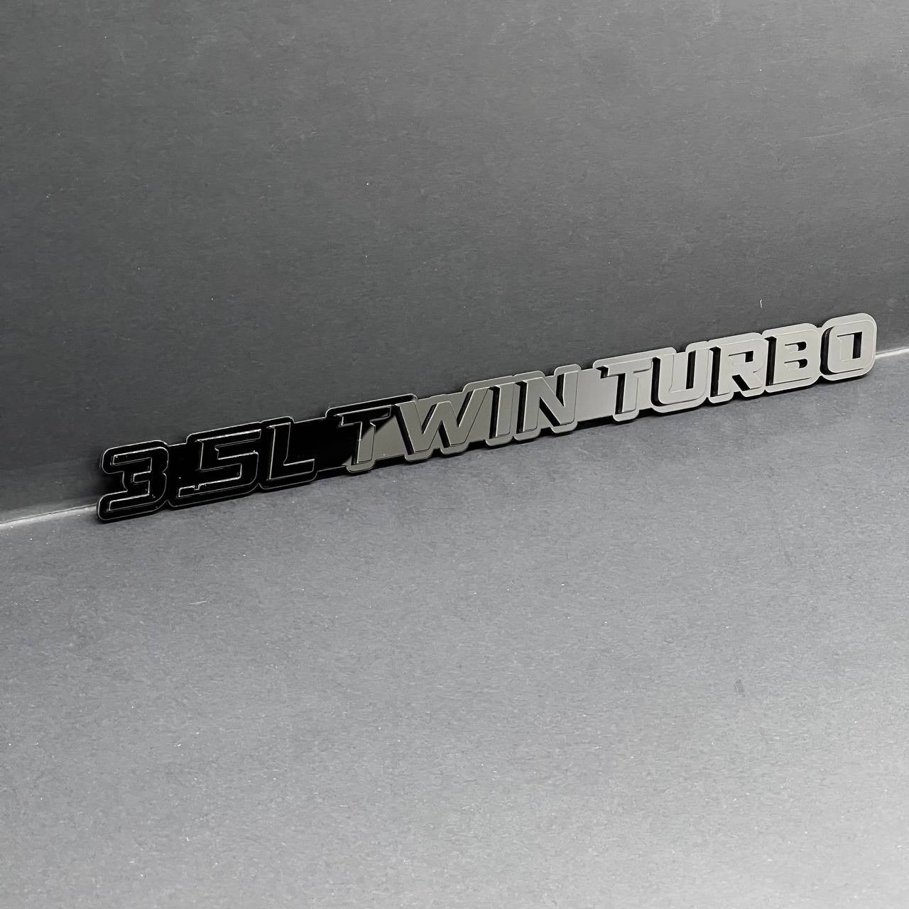 1PCS 3.5L TWIN TURBO Emblems Multicolor 3D Side Fender Badges for Cars & Trucks