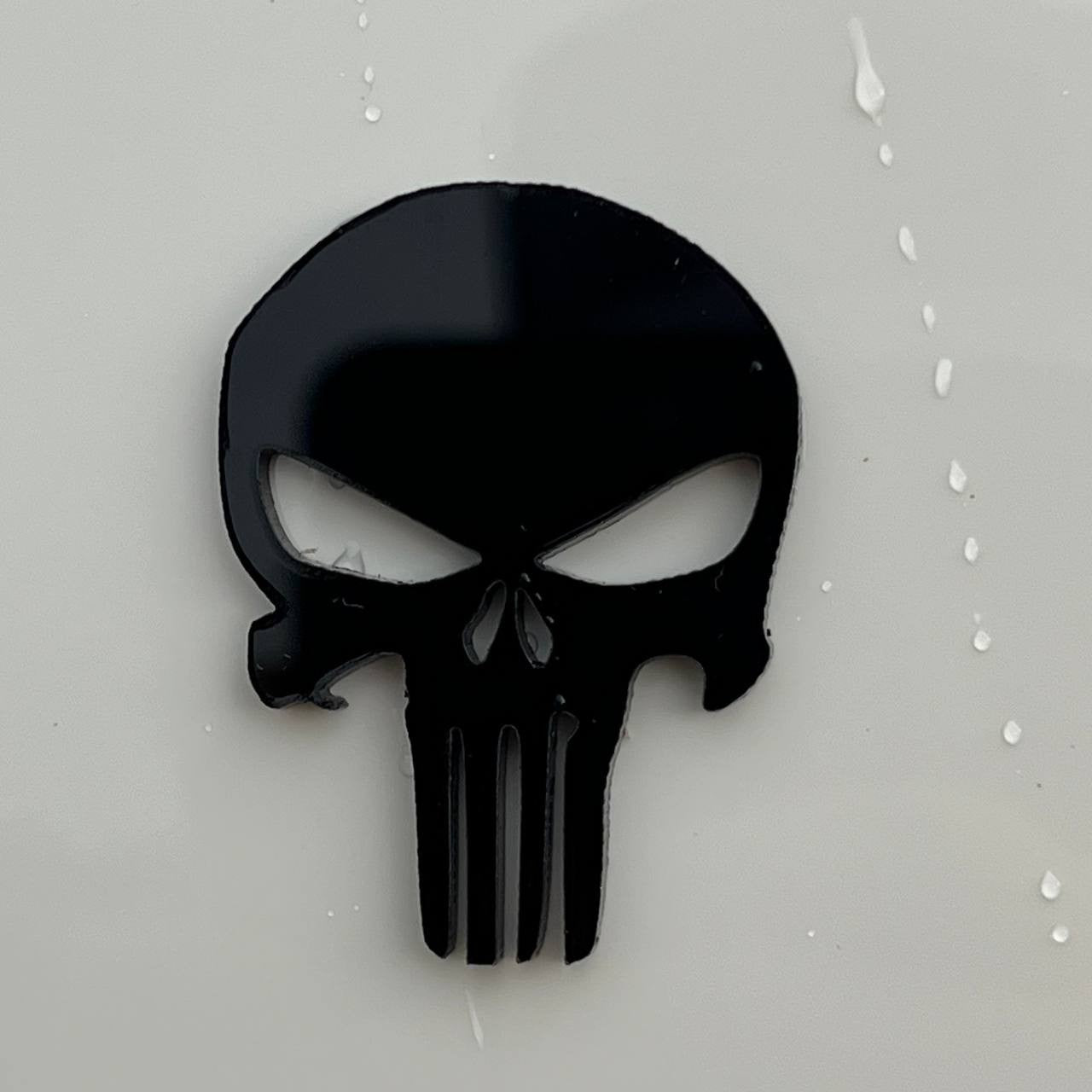 1pc PUNISHER Car Badge – 3D Multicolor Acrylic Fender & Trunk Emblem Decal