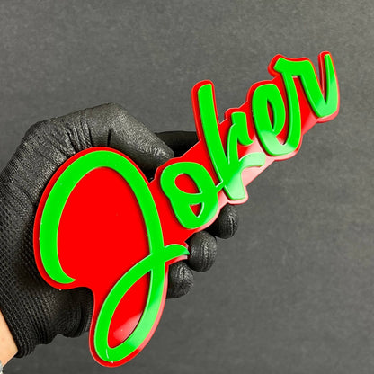 1PC JOKER Emblem – Multicolor 3D Acrylic Custom Badge for Cars & SUVs