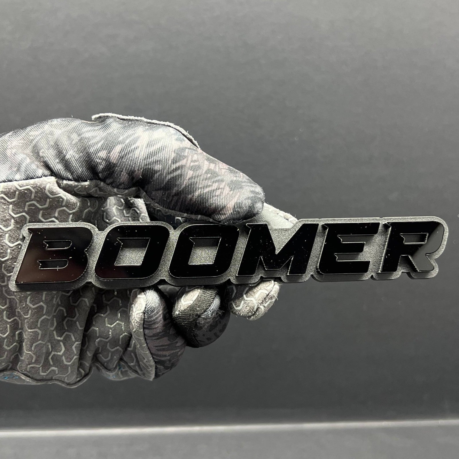1PC BOOMER Badge – Custom 3D Multicolor Acrylic Car Fender & Trunk Sticker Decal