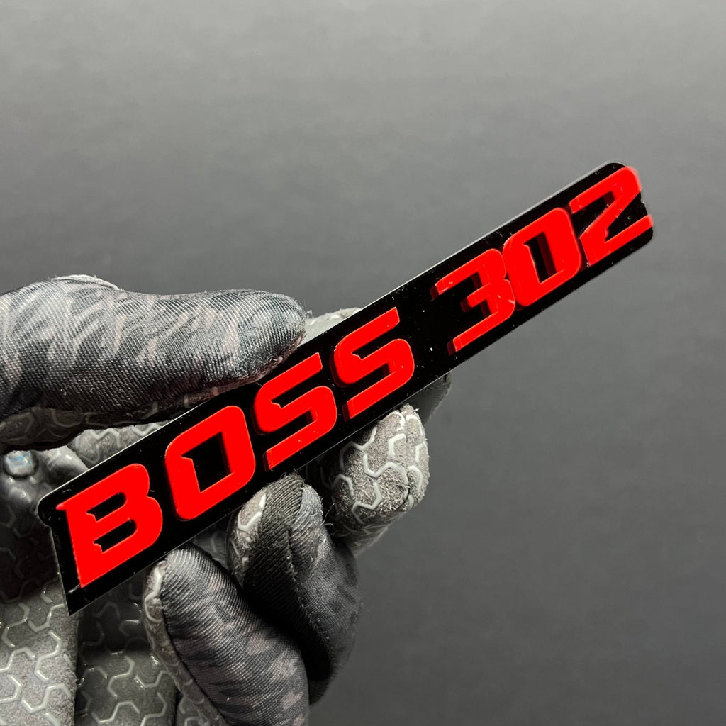 2PCS BOSS 302 Emblems – Durable 3D Multicolor Fender & Tailgate Badges