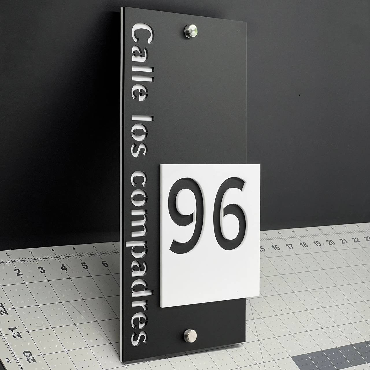 Custom House Number Sign – Modern 3D Outdoor Address Plaque for Home