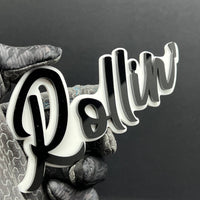 1pcs Rollin 3D Emblem – Multicolor Acrylic Car Badge for Fender & Trunk