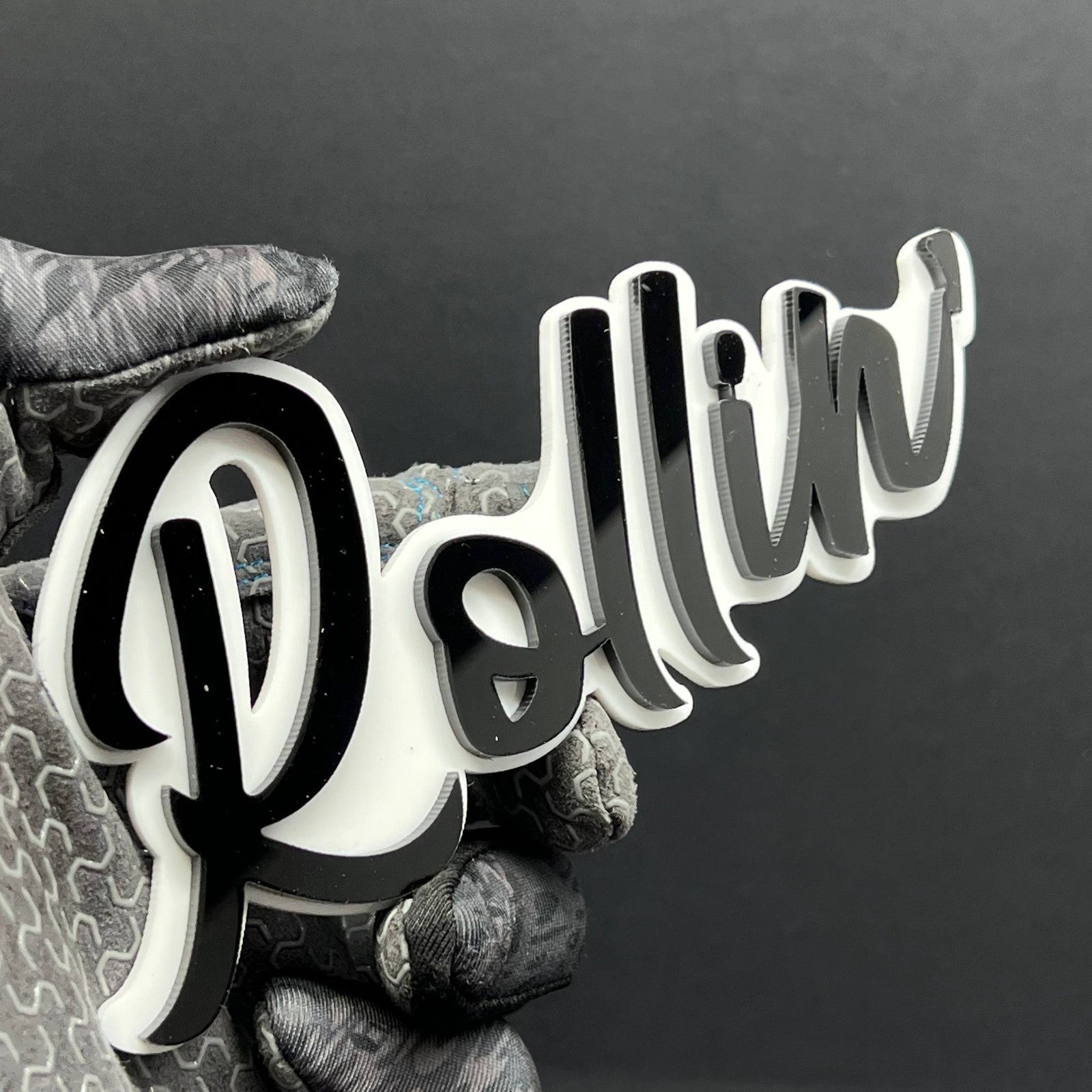 1pcs Rollin 3D Emblem – Multicolor Acrylic Car Badge for Fender & Trunk