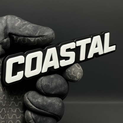 COASTAL Emblem Badge – Custom Acrylic Multicolor Car Fender Tailgate Decal 1PC