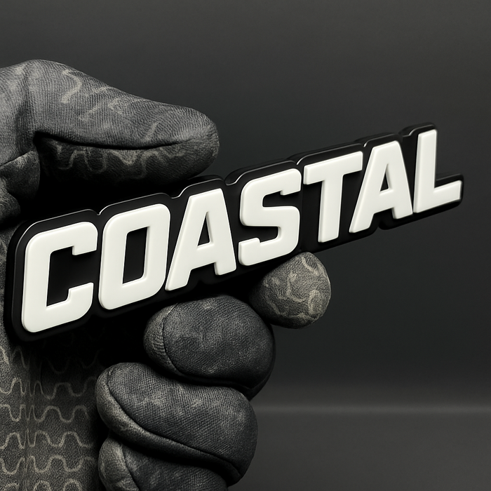 COASTAL Emblem Badge – Custom Acrylic Multicolor Car Fender Tailgate Decal 1PC