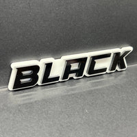 1PCS BLACK Emblem – Durable 3D Multicolor Acrylic Car & SUV Fender Badge