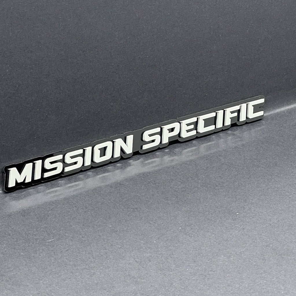 MISSION SPECIFIC Emblem – 3D Multicolor Acrylic Fender & Tailgate Badge (1pcs)