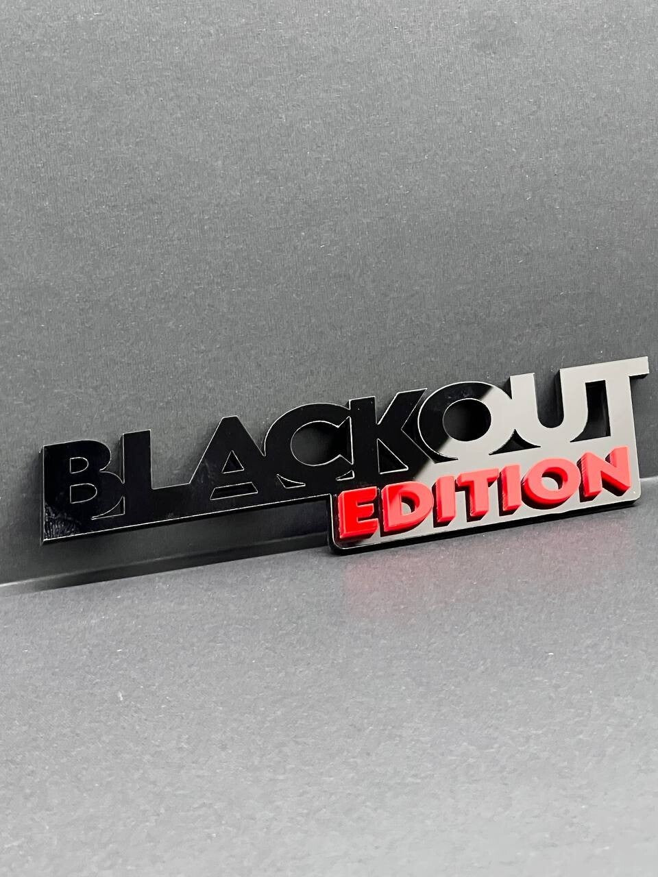 1pc BLACKOUT Black Edition Emblem Car Badges Badass 3D Sticker Decal Multicolor