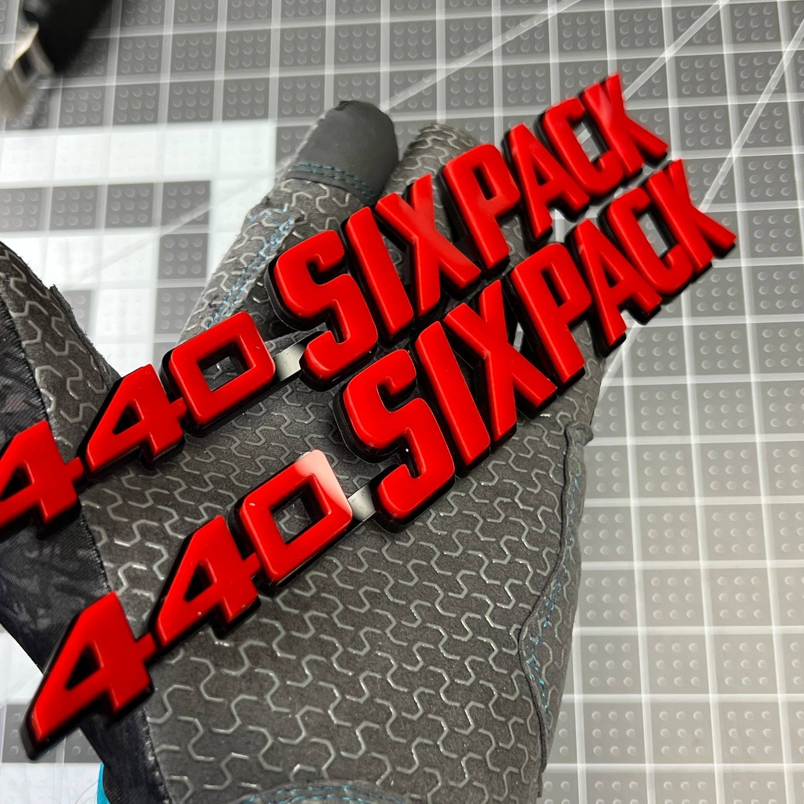 2PCS 440 SIXPACK Emblem Set – 3D Acrylic Car Truck Fender Badge Decal