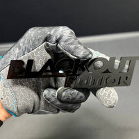 1x BLACKOUT Black Black Edition Emblem Car Badges 3D Sticker Decal Multicolor