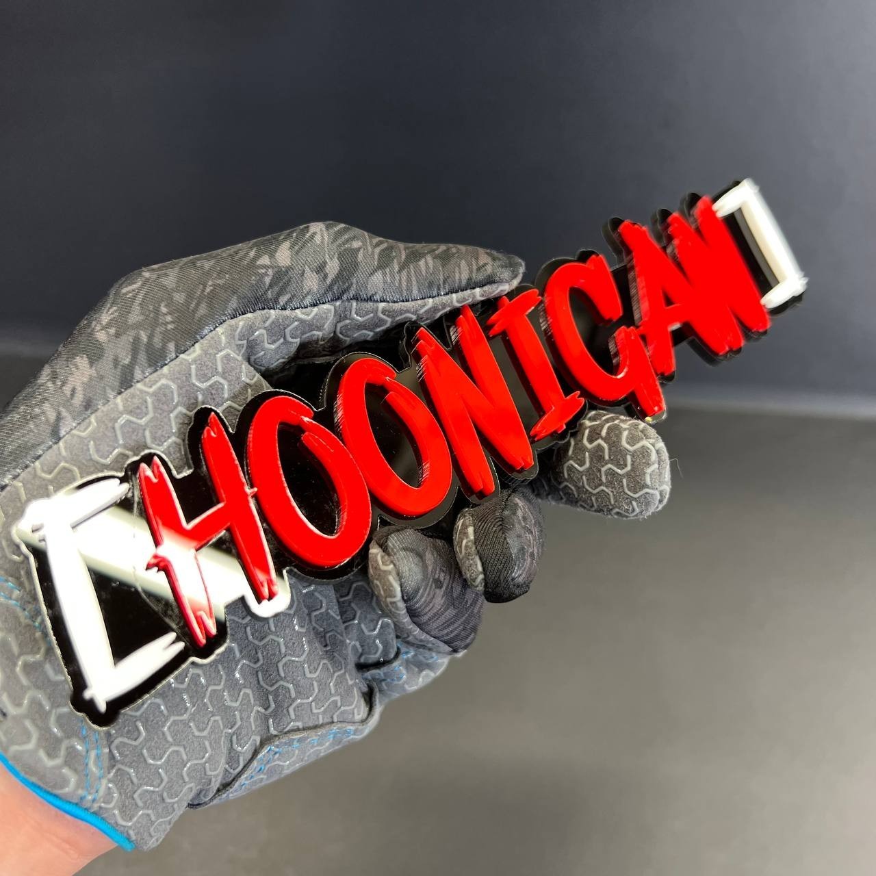 2PCS HOONIGAN 3D Emblem Badges – JDM Drift Style Acrylic Stickers Multicolor
