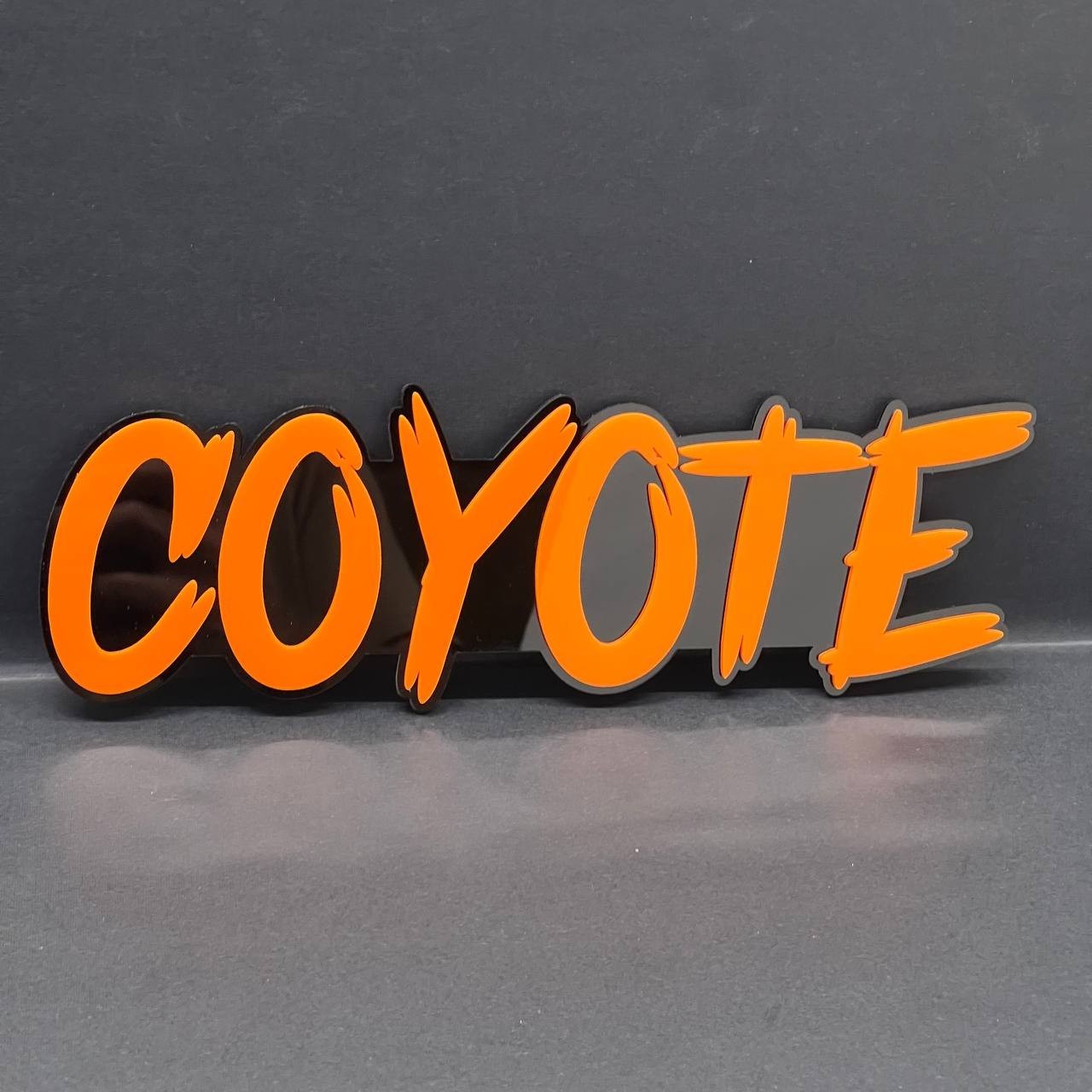 1PC COYOTE 3D Emblem – Custom Fender or Tailgate Badge for Car, SUV, or Truck
