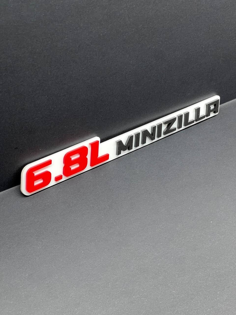 6.8L EMBLEMS QTY 2 FENDER EXTERIOR 6.8L ENGINE BADGE PAIR 3D ACRYLIC DECAL