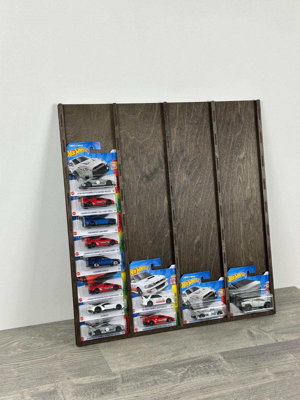1:64 Toy Car Wall Shelf, Hotwheels Compatible Display Case for 40 Cars