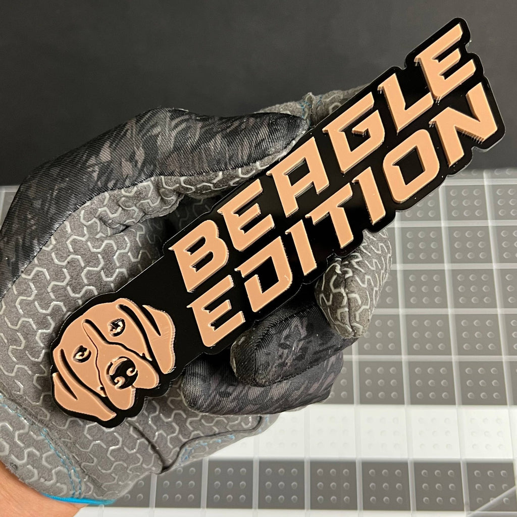 1PC BEAGLE Edition Emblem – Fun 3D Multicolor Acrylic Fender & Trunk Badge