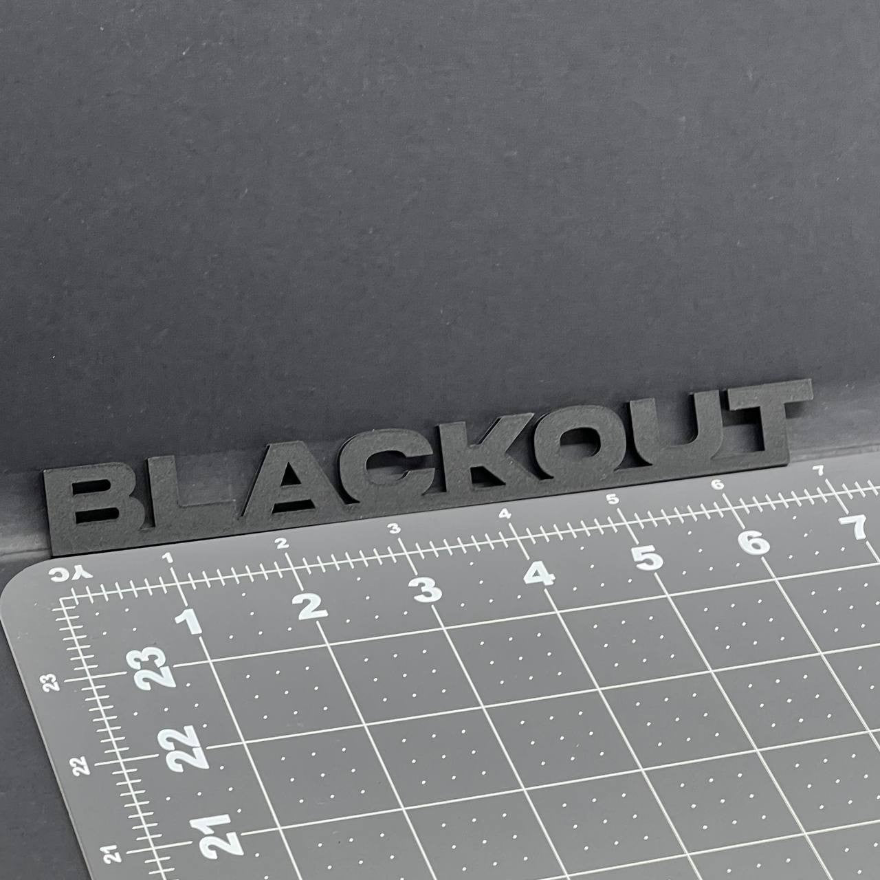 1PC BLACKOUT Emblem – 3D Multicolor Acrylic Car Badge Decal for Car Truck SUV