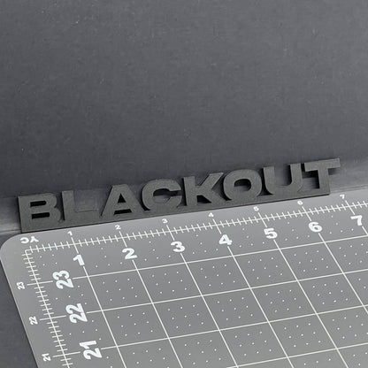 1PC BLACKOUT Emblem – 3D Multicolor Acrylic Car Badge Decal for Car Truck SUV
