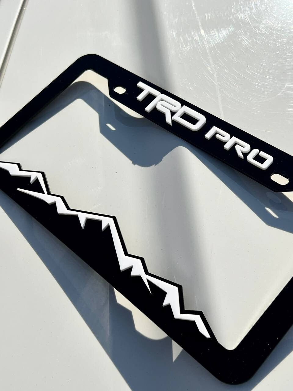 TRD PRO LICENSE PLATE FRAME TOYOTA ACCESSORY FRONT REAR TAG HOLDER PLATE COVER
