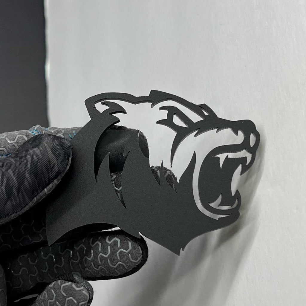 Bear Emblem Badge for Car Truck, Set of 2 Angry Aggressive Fender Badges