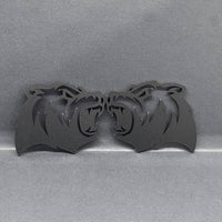 Bear Emblem Badge for Car Truck, Set of 2 Angry Aggressive Fender Badges