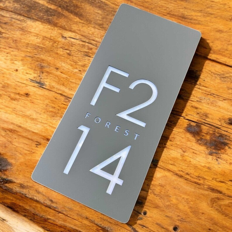Custom Modern Door Numbers Personalized House Address Signs for Outdoor Display