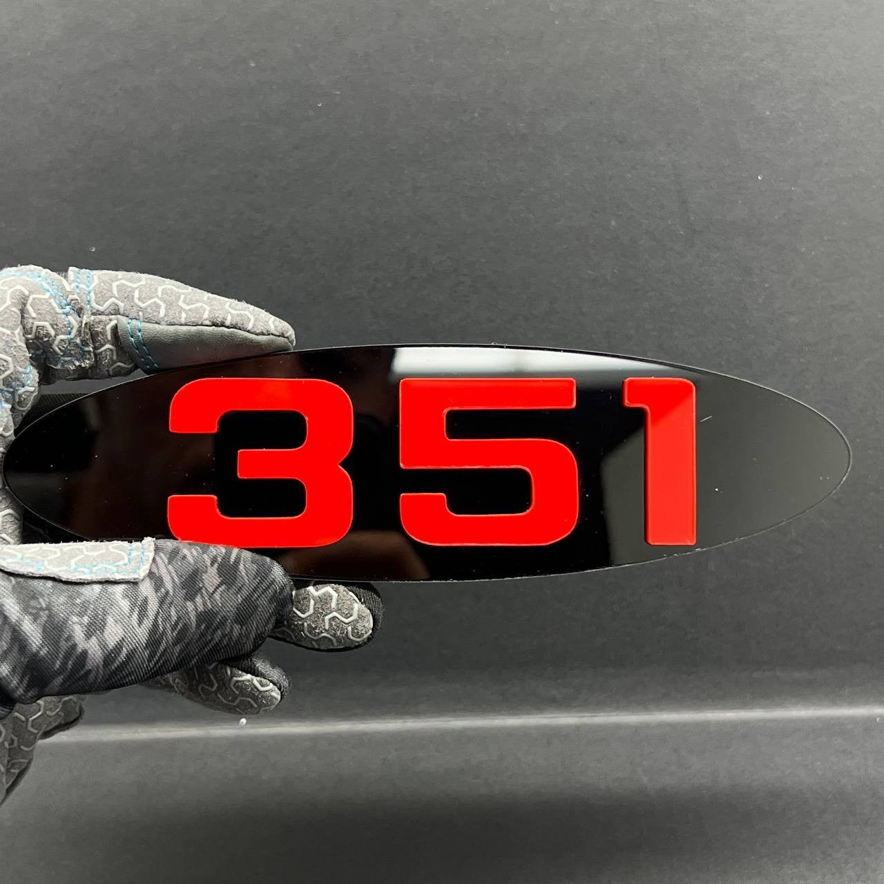 351 Engine Emblem – Multicolor Acrylic Car Fender Tailgate Badge Logo Decal 1PC