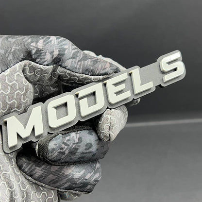 1PC MODEL S Emblem – Acrylic Tailgate or Fender Badge for Car, SUV, Truck