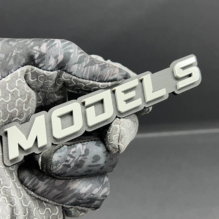 1PC MODEL S Emblem – Acrylic Tailgate or Fender Badge for Car, SUV, Truck
